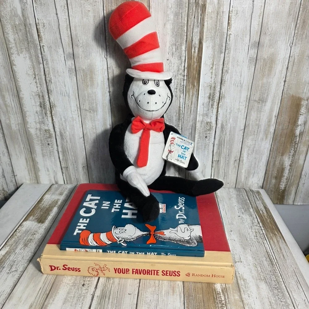 Dr Seuss Cat in the Hat Plush & Book Set Your Favorite Seuss Treasury 13 Stories
